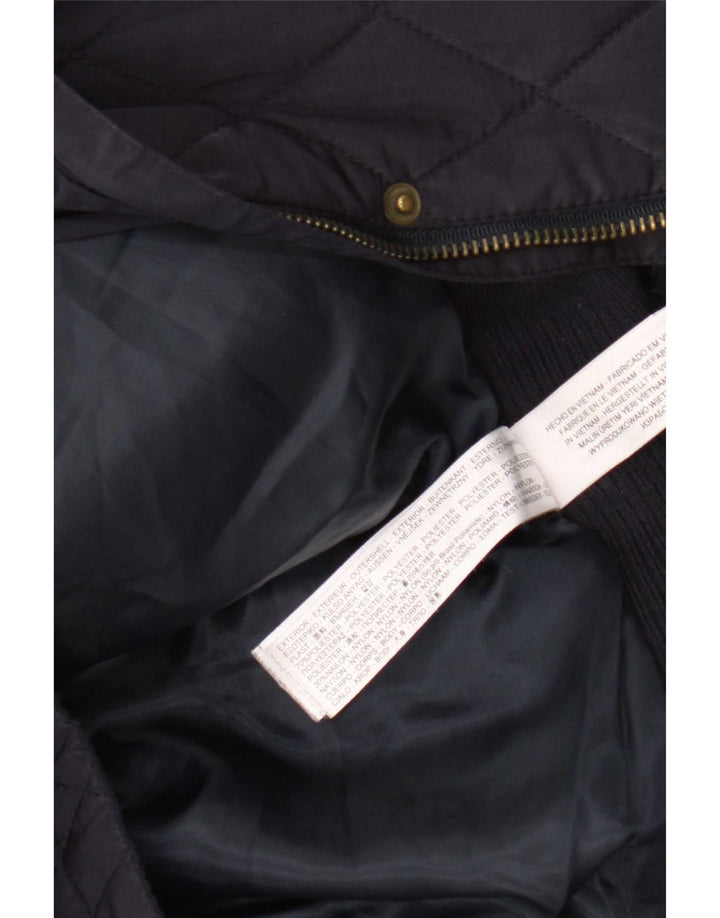 Massimo Dutti Quiltet jakke til kvinder EU 38 Medium Navy Blue Colourblock