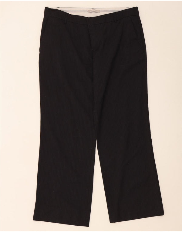 Stefanel Damen Gerade Chinohose IT 46 Large W34 L29 Schwarz