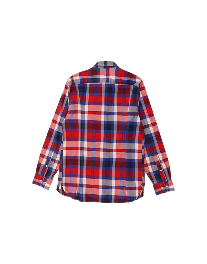 TOMMY HILFIGER Mens Regular Fit Shirt Large Red Check Cotton Vintage Tommy Hilfiger and Second-Hand Tommy Hilfiger from Messina Hembry 