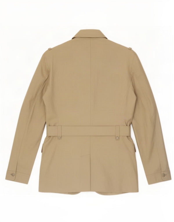 Zara - Chaqueta militar para hombre, talla 40, lino beige grande