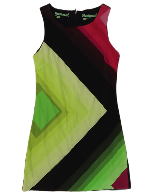 Desigual Robe fourreau pour femme UK 42 Medium Multicolore Géométrique