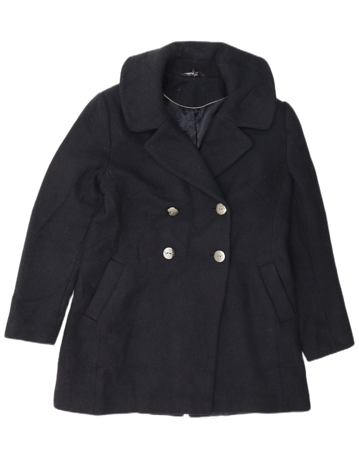 Marks & Spencer Caban double boutonnage pour femme UK 12 Laine bleu marine moyen