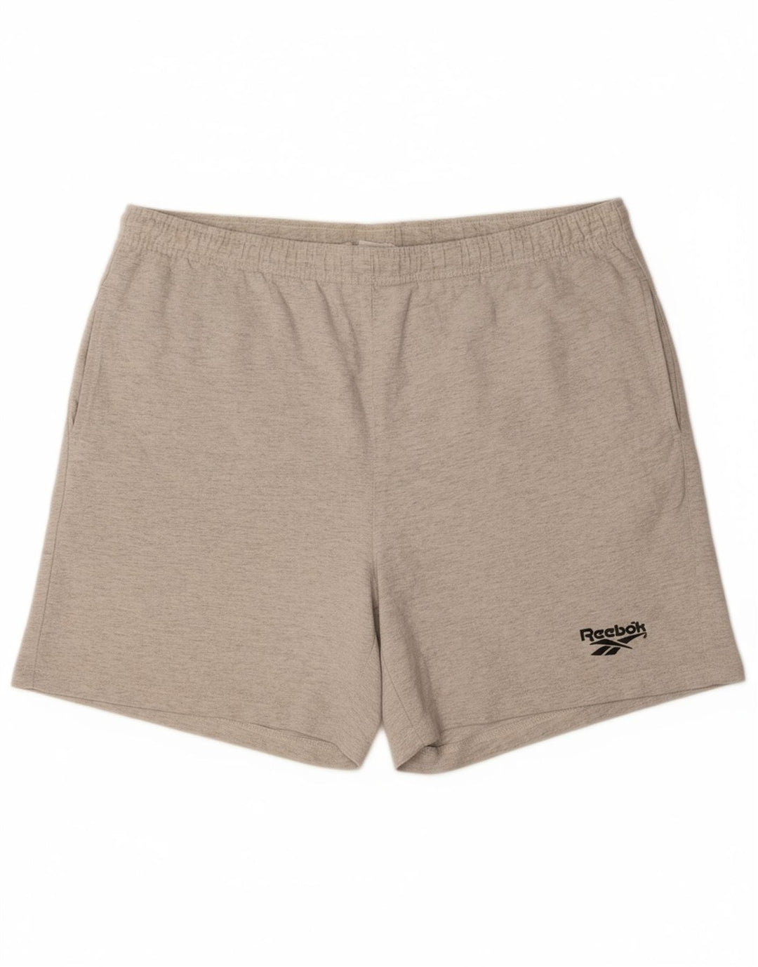 REEBOK Mens Sport Shorts Large Grey Cotton
