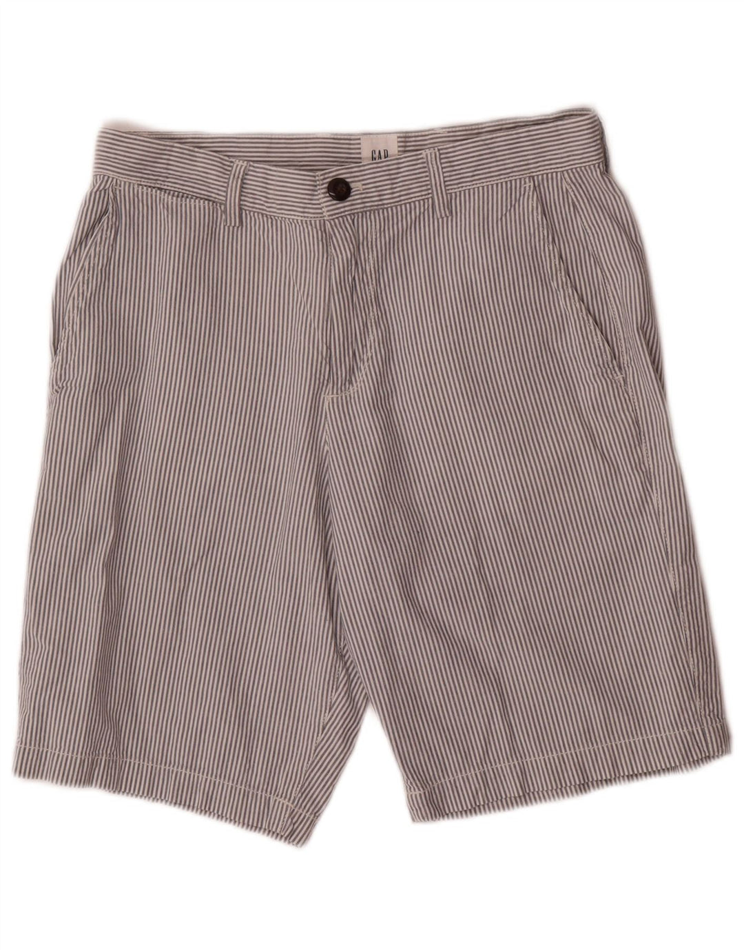 Gap Mens Chino Shorts W29 Small White Striped Cotton