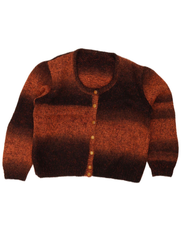Sweter damski w stylu vintage, brytyjski 18 XL, brązowy, blok kolorów