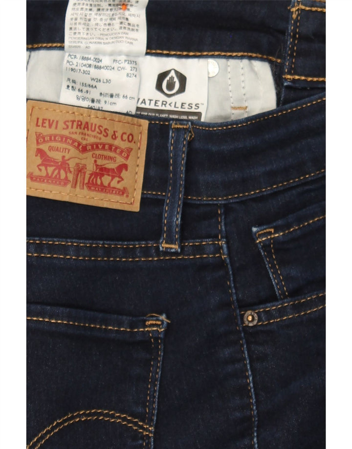 LEVI'S Womens Slim Jeans W26 L27 Navy Blue Cotton Vintage Levi's and Second-Hand Levi's from Messina Hembry 