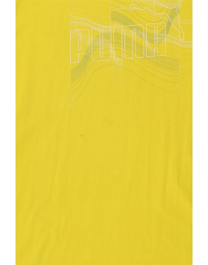 PUMA Mens Graphic T-Shirt Top 2XL Yellow Vintage Puma and Second-Hand Puma from Messina Hembry 