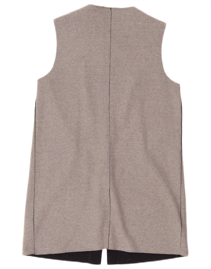 Marks & Spencer Womens Longline Cardigan Sweater UK 14 Medium Grey
