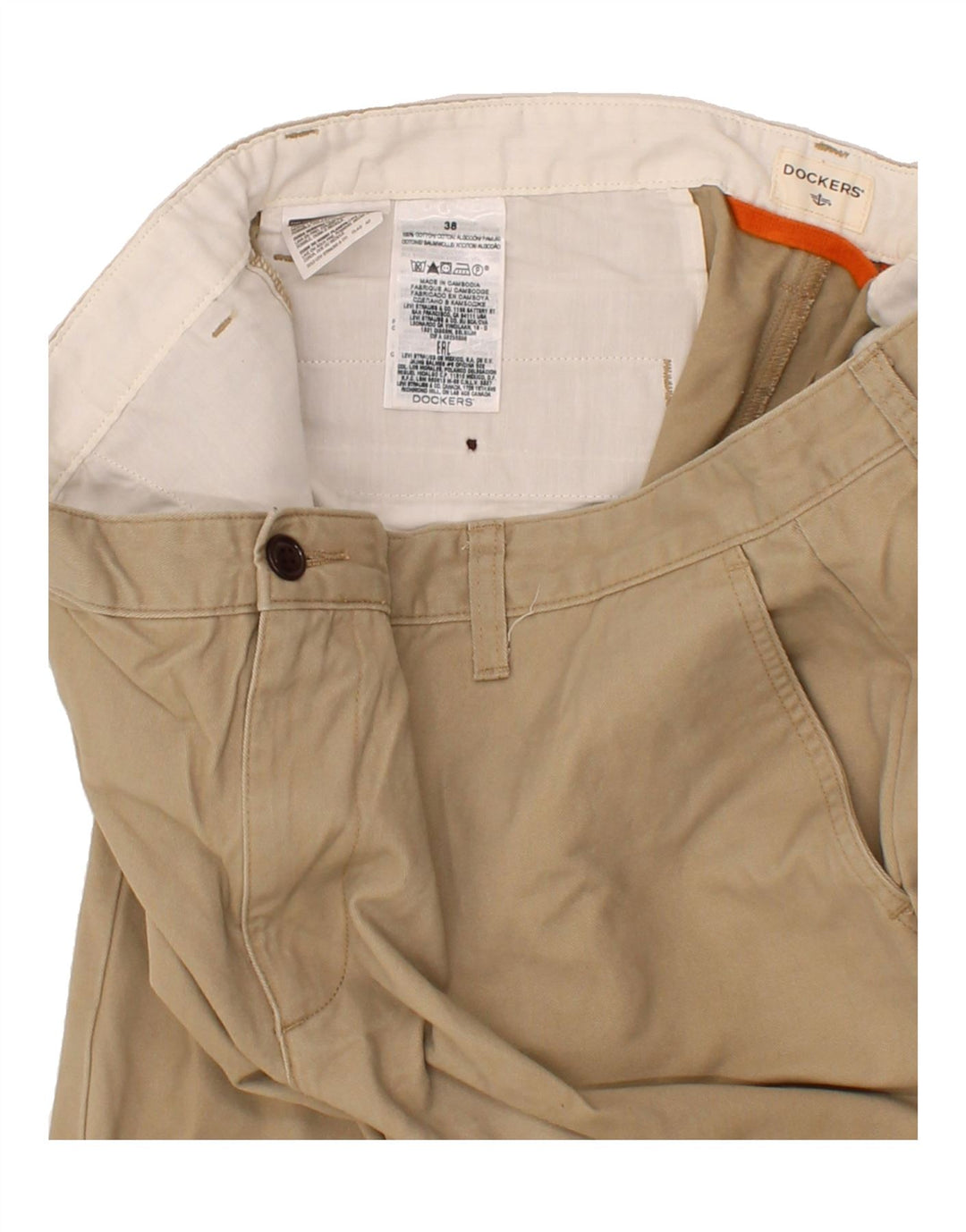 DOCKERS Mens Cargo Shorts W38 XL Beige Cotton Vintage Dockers and Second-Hand Dockers from Messina Hembry 
