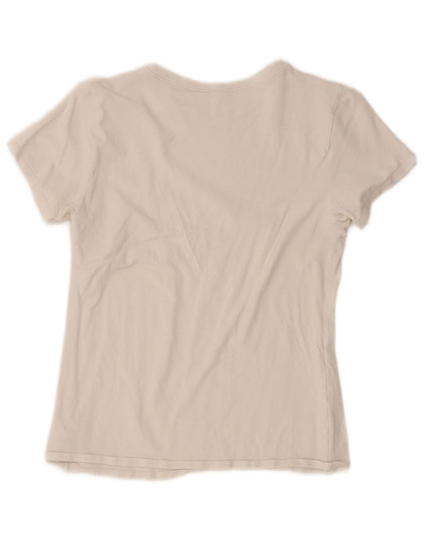 Calvin Klein Womens Graphic T-Shirt Top UK 10 Small White Cotton