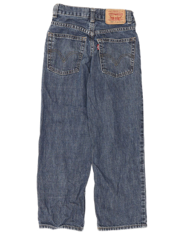 Джинсы свободного кроя Levi's 550 Bootcut для мальчиков 8–9 лет W22 L22, синий хлопок