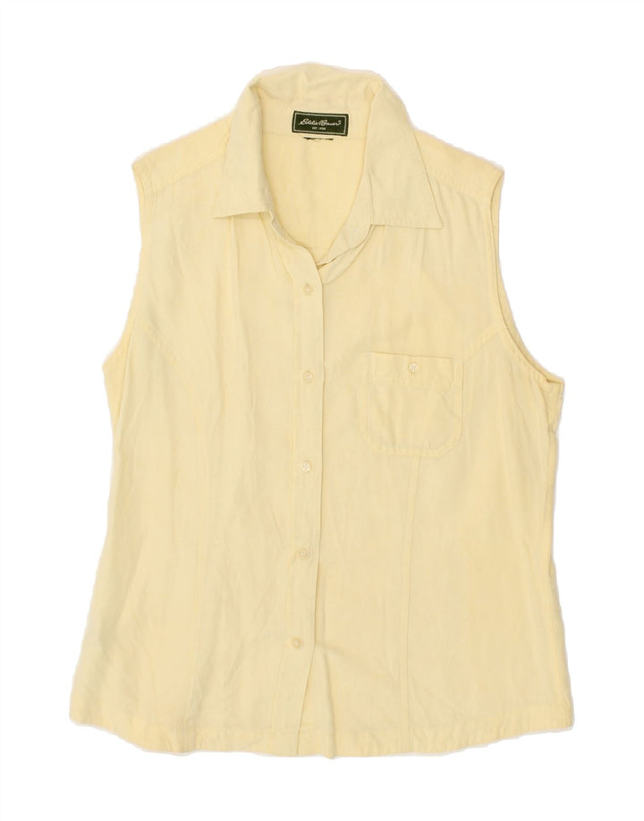 EDDIE BAUER Womens Sleeveless Shirt Blouse UK 12 Medium Yellow Vintage Eddie Bauer and Second-Hand Eddie Bauer from Messina Hembry 