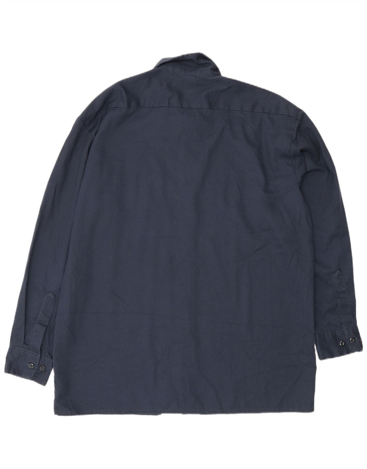Dickies Mens Shirt Large Navy Blue Polyester