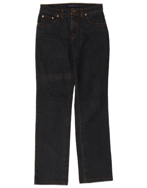 Jeans Dritti Donna Trussardi W26 L29 Cotone Blu Navy