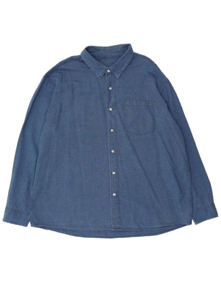 American Eagle Mens Shirt 2XL Blue Cotton