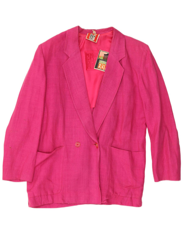 Chaqueta tipo blazer holgada con doble botonadura para mujer de Mondrian UK 42 Medium Pink