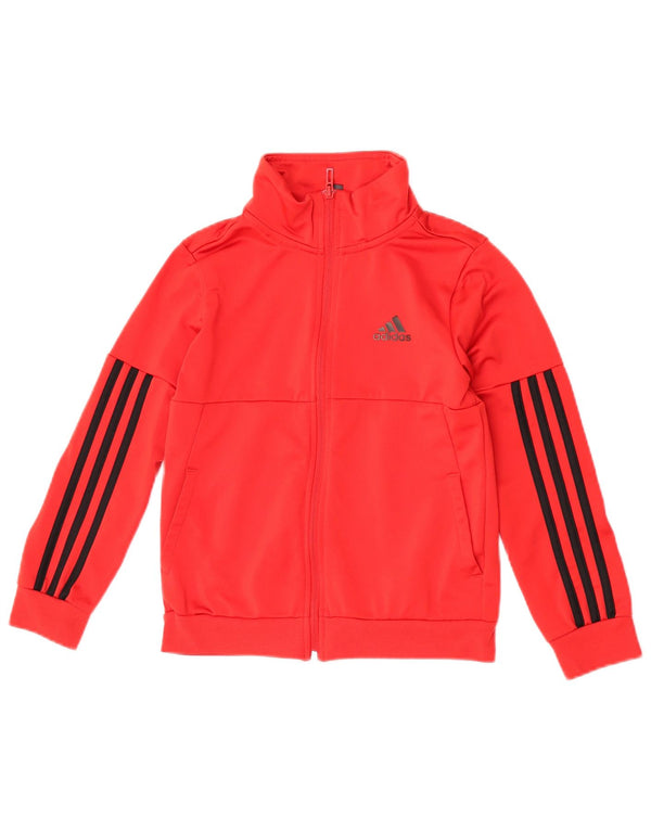Giacca Top della tuta da ragazzo Adidas 9-10 anni in poliestere rosso