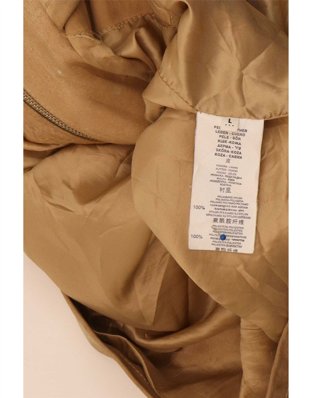 Vintage Ανδρικό Suede Jacket UK 40 Large Beige Leather