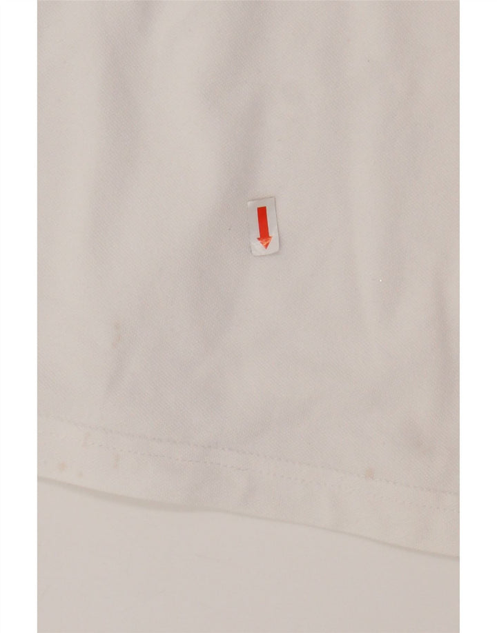 CHAMPION Mens Easy Fit Polo Shirt Medium White Cotton