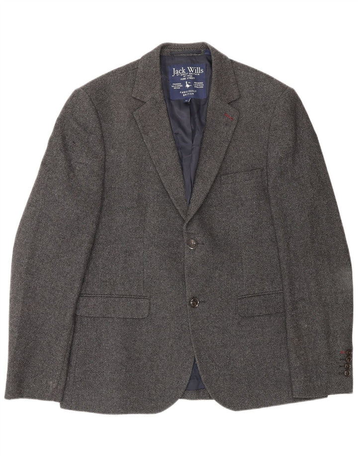 Jack Wills Herre 2-knaps blazerjakke UK 42 XL Grå uld