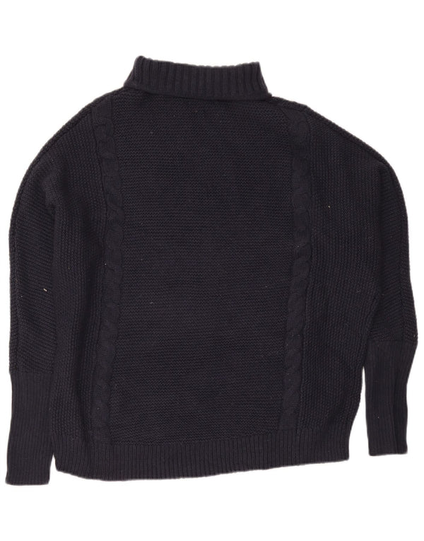 Gap Pull surdimensionné à col roulé pour femme UK 16 Large Bleu marine Nylon