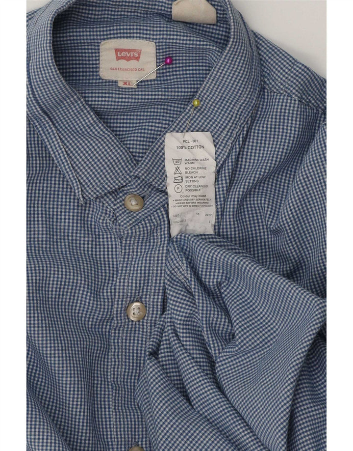 Levi's Chemise Homme XL Bleu Vichy Coton