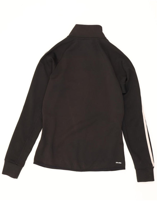 Adidas Damen Climalite Trainingsanzug Top Jacke UK 4/6 XS Schwarz Polyester