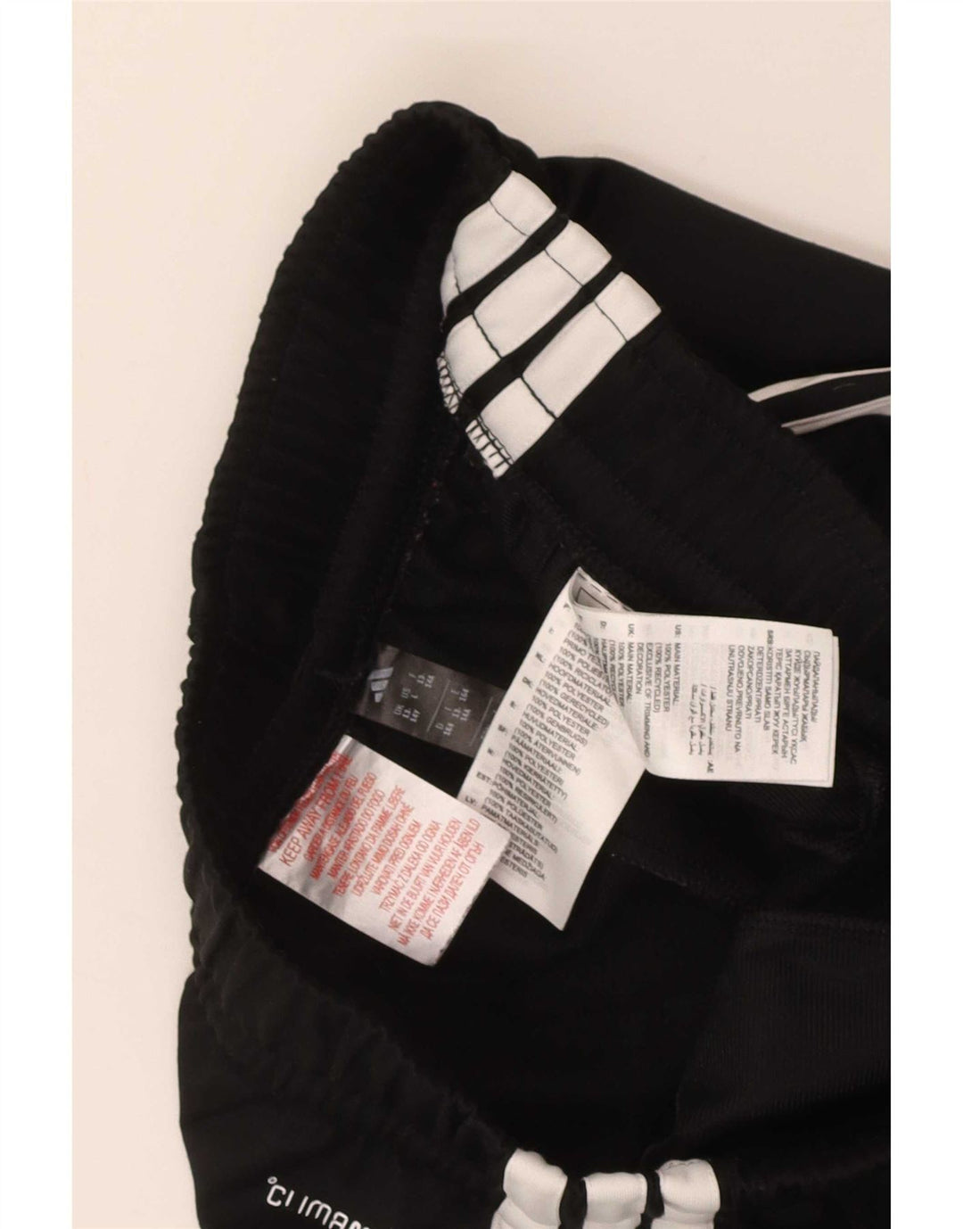 Adidas Boys Tracksuit Trousers 13-14 Years Black Polyester