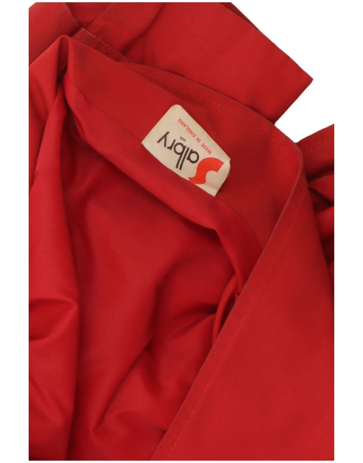 VINTAGE Womens Trench Coat UK 14 Medium Red