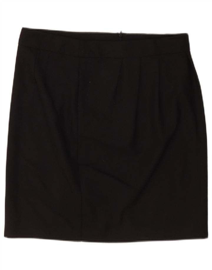 Женская мини-юбка Moschino UK 12 Medium W30, черный полиэстер