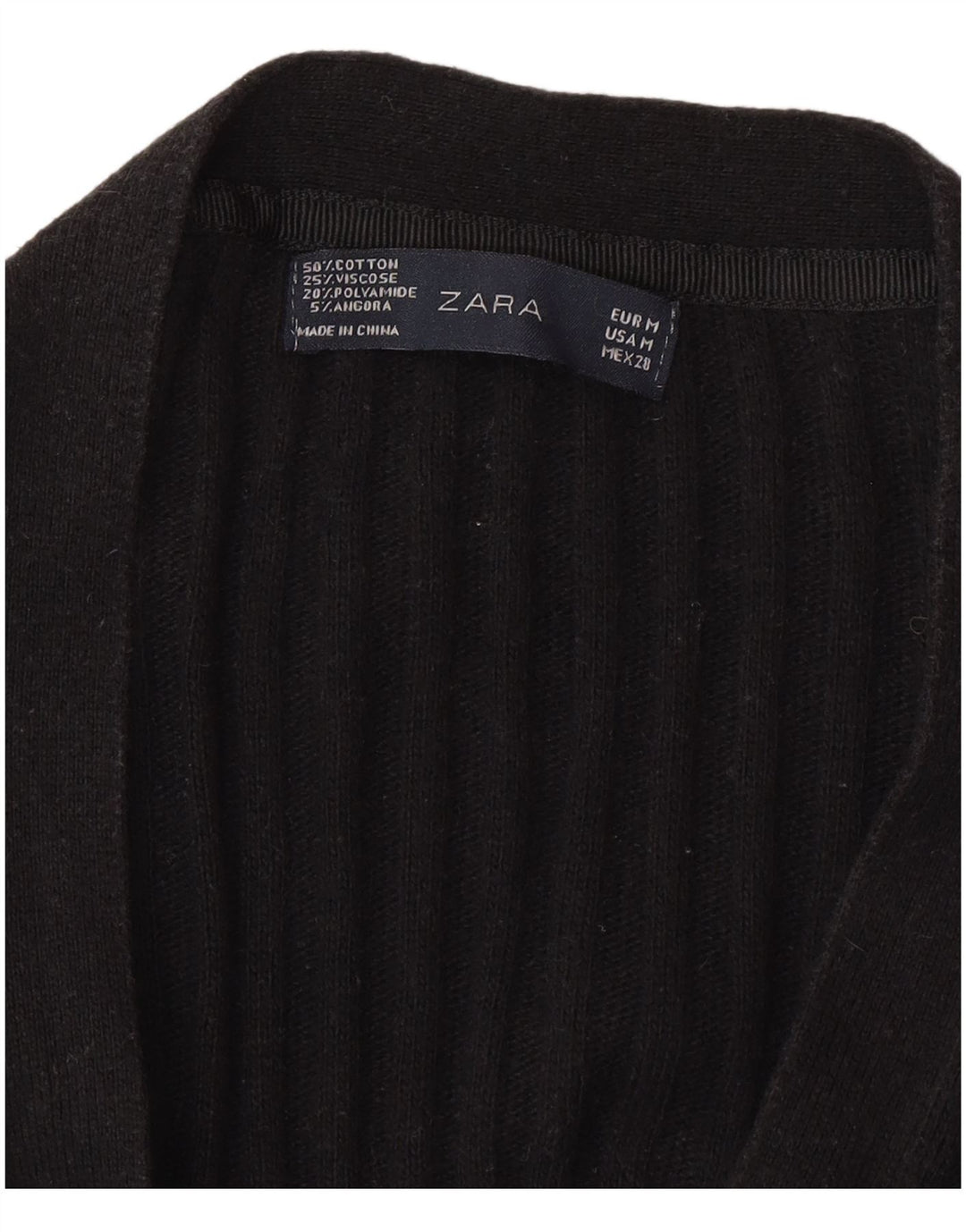 Zara Womens Cardigan Sweater UK 12 Medium Black