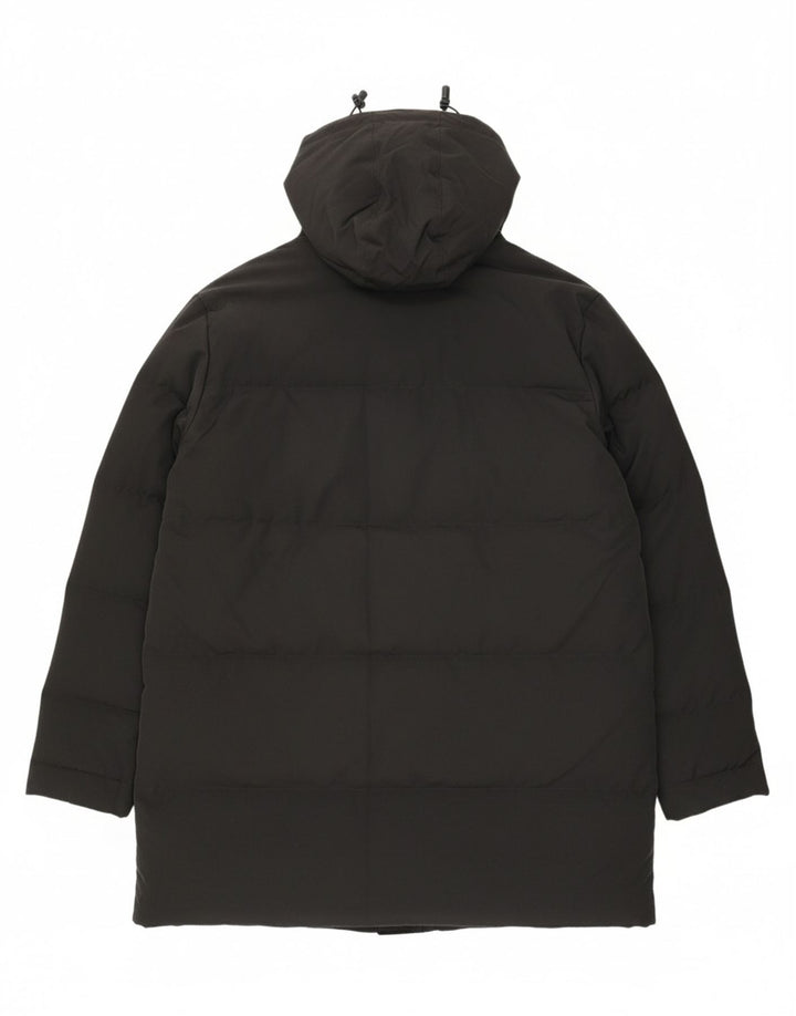 GAS Mens Hooded Padded Jacket UK 42 XL Black Polyester Vintage Gas and Second-Hand Gas from Messina Hembry 