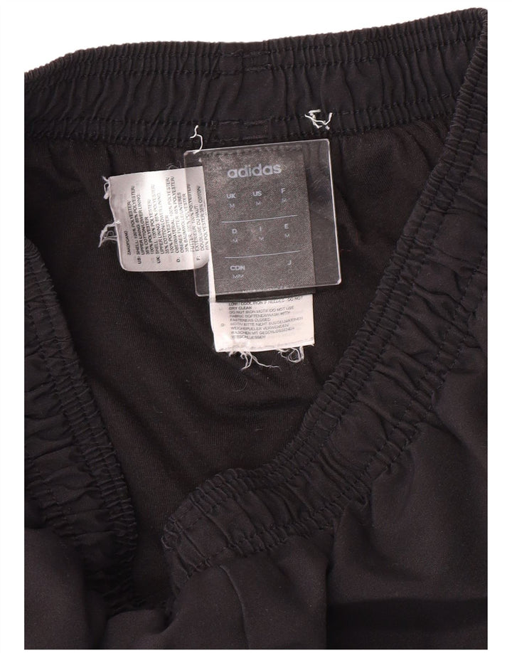 Adidas Mens Tracksuit Trousers Medium Black Striped Polyester