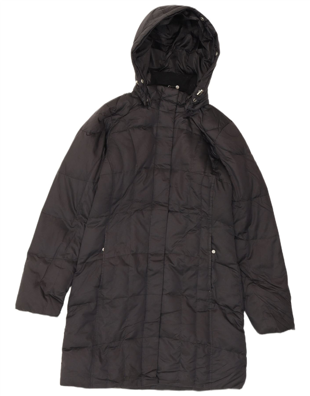 EDDIE BAUER Womens Oversized Hooded Padded Coat UK 6 XS Black Polyester