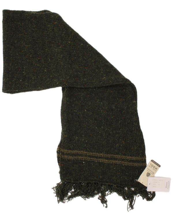 Fisherman Out Of Ireland Mens Rectangle Scarf One Size Khaki Flecked Winter