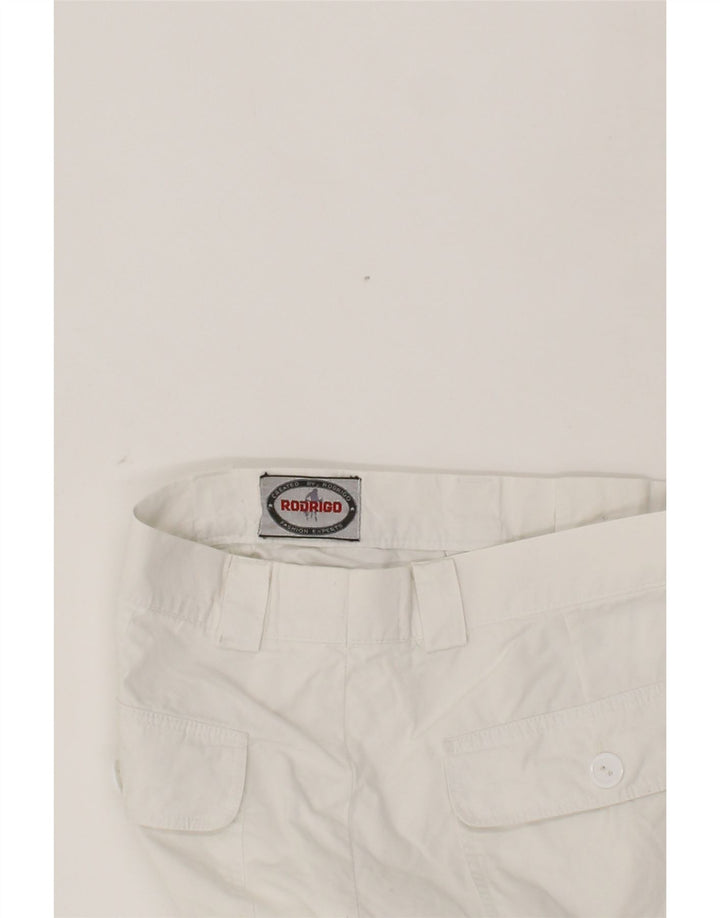RODRIGO Womens Casual Shorts W30 Medium White Cotton Vintage Rodrigo and Second-Hand Rodrigo from Messina Hembry 