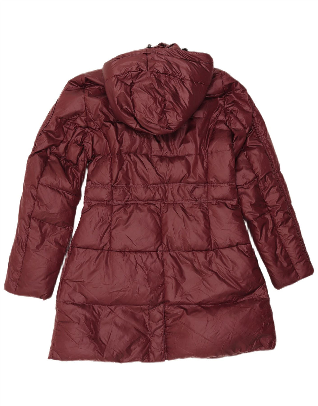 Hetrego Damen Kapuzenmantel, gepolstert, IT 46, groß, Burgunderrot, Polyester