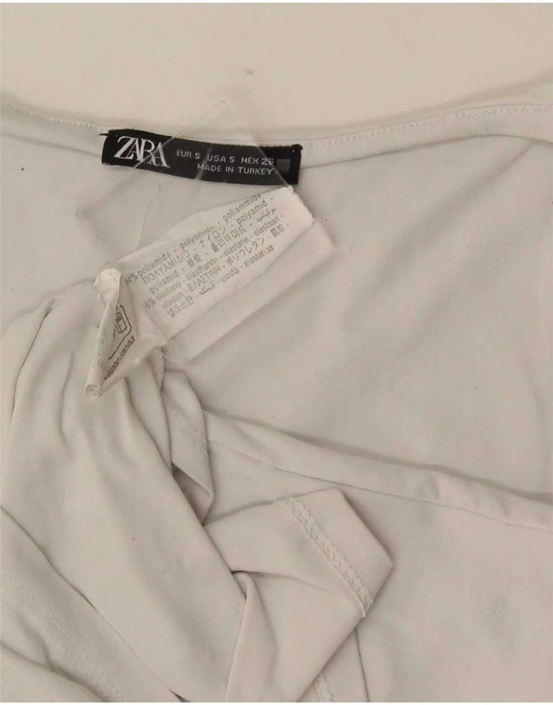 Zara Womens Vest Top UK 8 Small White Polyamide
