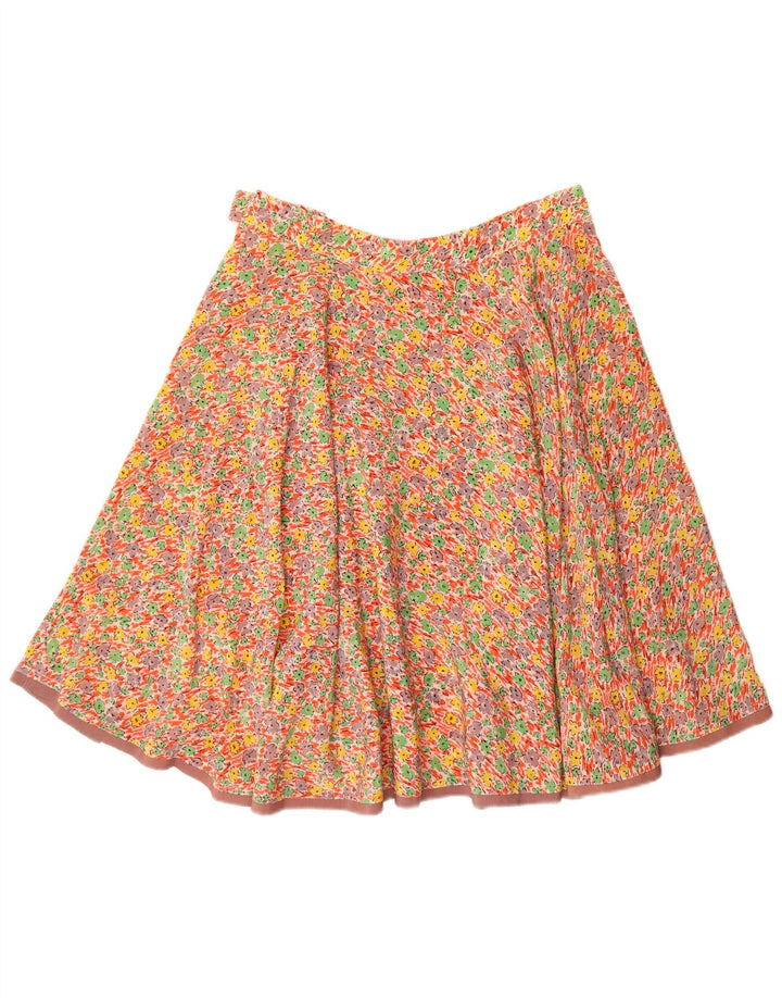 VINTAGE Womens A-Line Skirt W32 Large  Multicoloured Floral