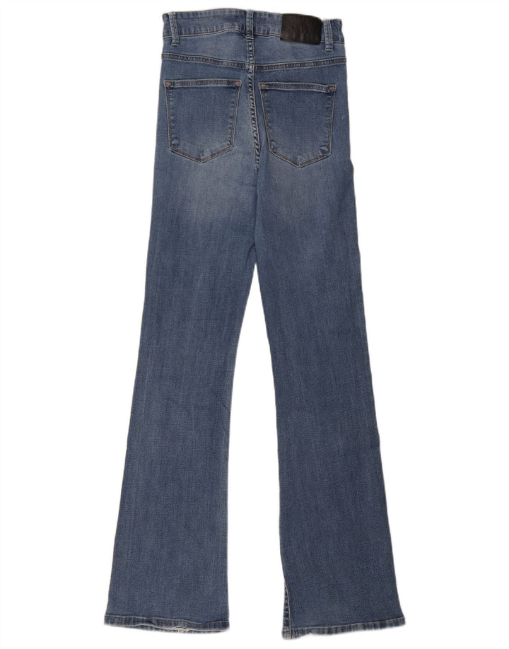 Dkny Womens Flared Jeans W27 L31 Blue Cotton