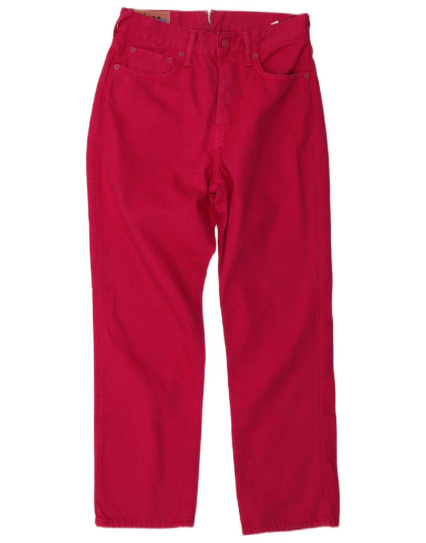 Jeans dritti a vita alta da donna Acne Studios W27 L27 cotone rosa