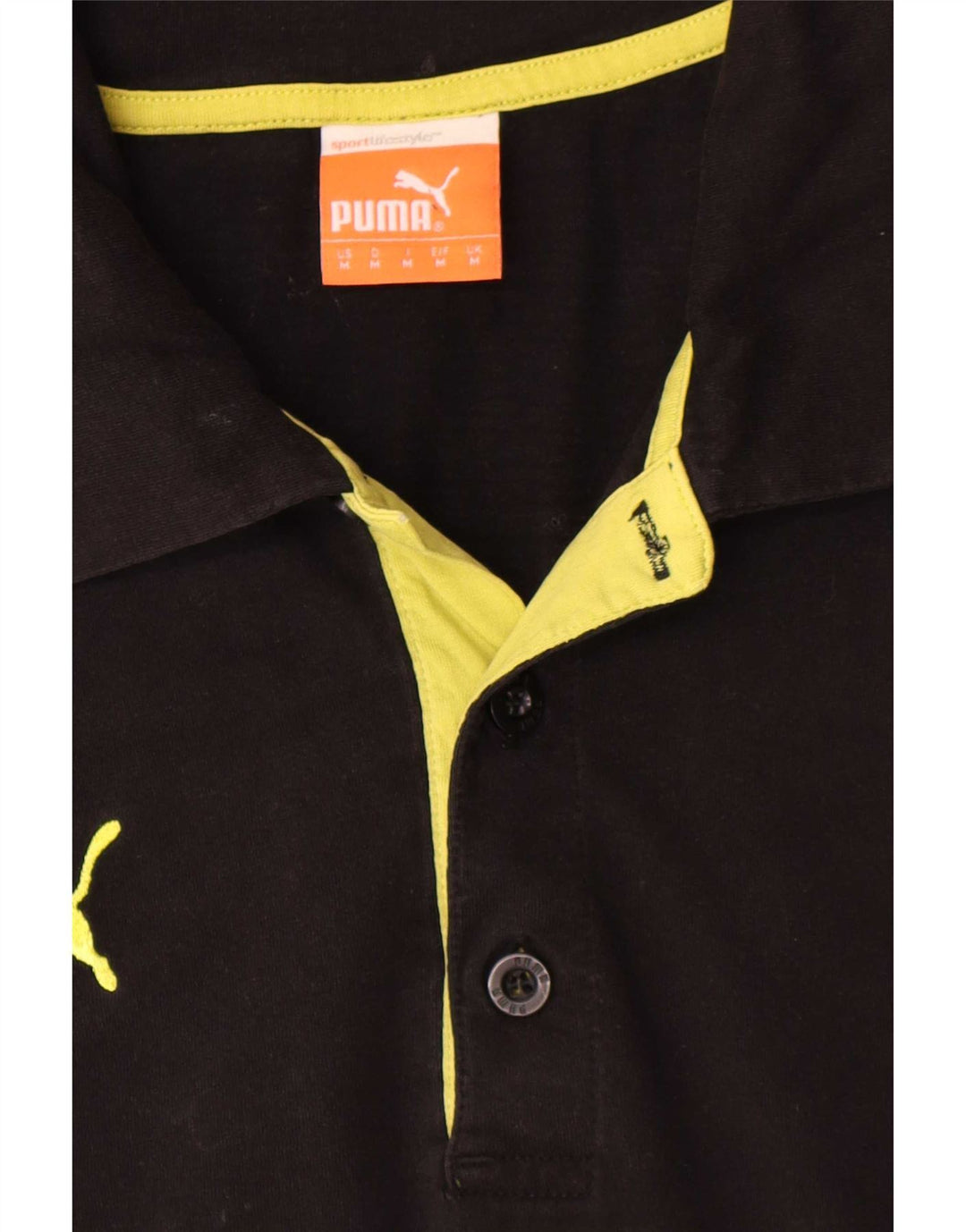 Męska koszulka polo Puma BVB Dortmund, średnia czarna
