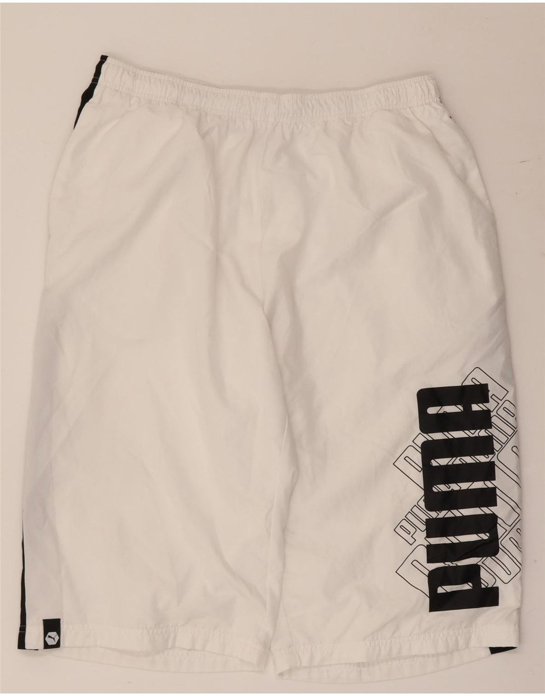 Puma Mens Graphic Sport Shorts XL White Colourblock Polyester
