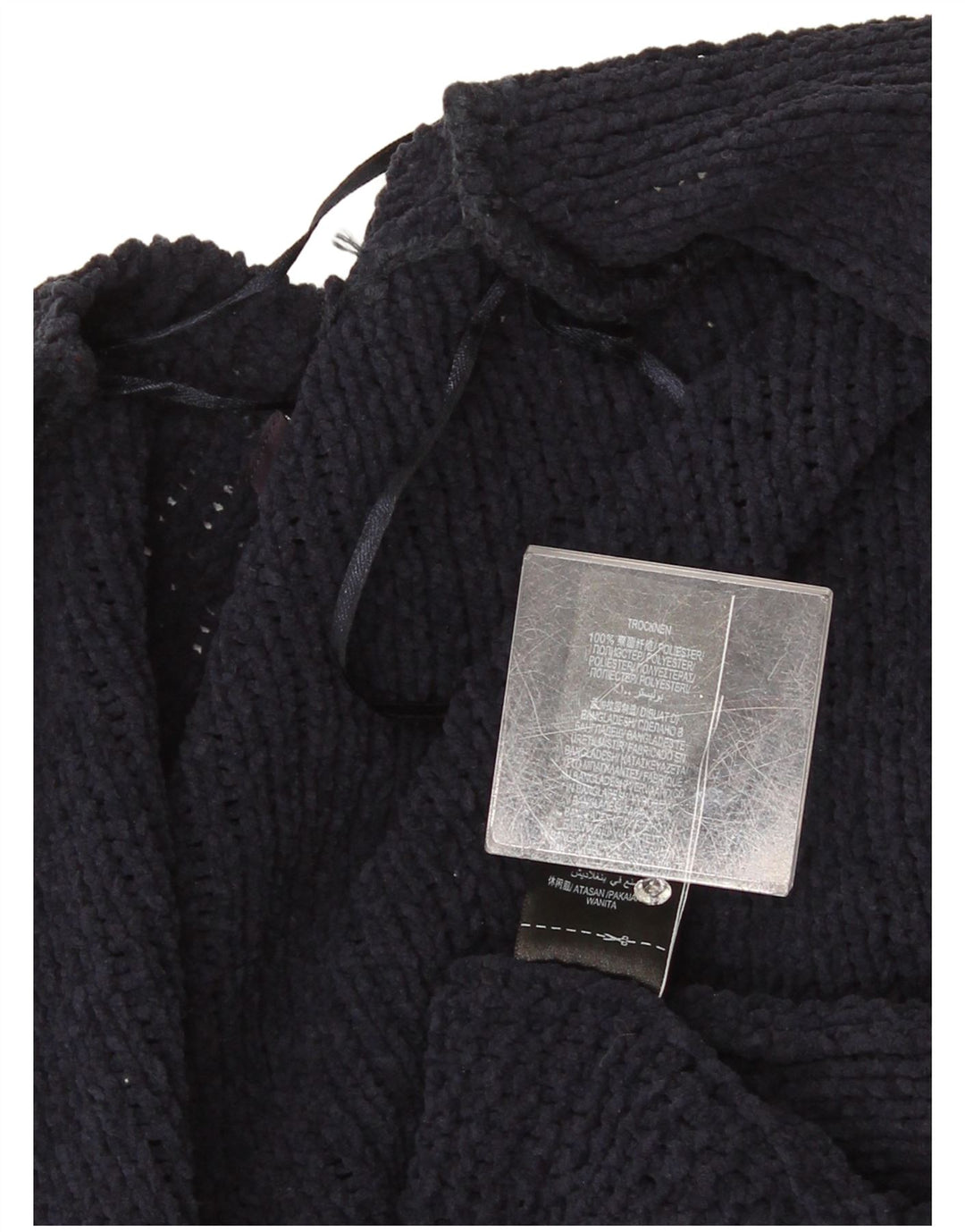Marks & Spencer Womens Open Cardigan Sweater UK 14 Medium Navy Blue