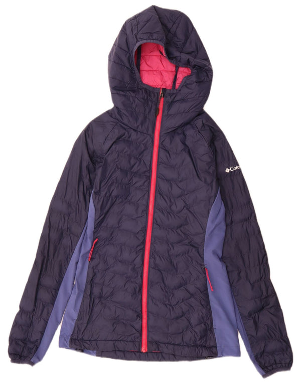 Columbia Veste matelassée pour femme UK 8 Small Bleu marine Colourblock Sports
