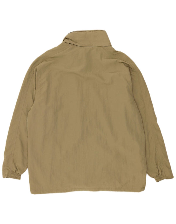 Diadora Mens Hooded Loose Fit Rain Jacket UK 36 Small Khaki Polyamide
