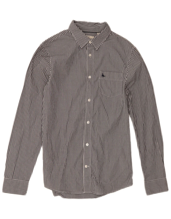 Jack Wills Herre Classic Fit skjorte XS Sort Gingham Cotton