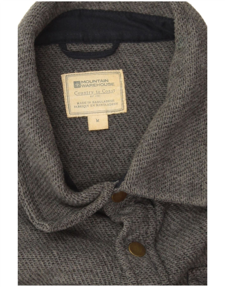 Mountain Warehouse Mens Flannel Shirt Medium Grey Flecked Polyester