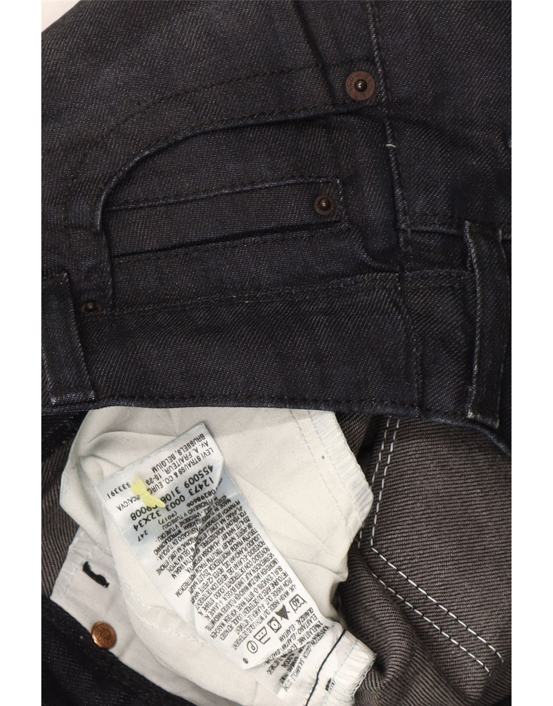 LEVI'S Womens Slim Jeans W32 L30 Black Cotton Vintage Levi's and Second-Hand Levi's from Messina Hembry 