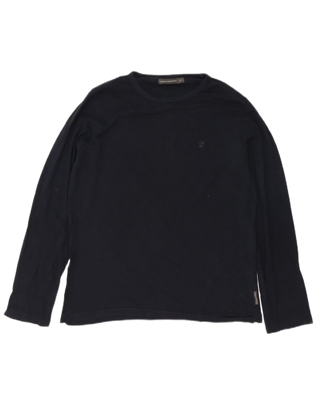 Top męski French Connection z długim rękawem XL, granatowy, bawełniany